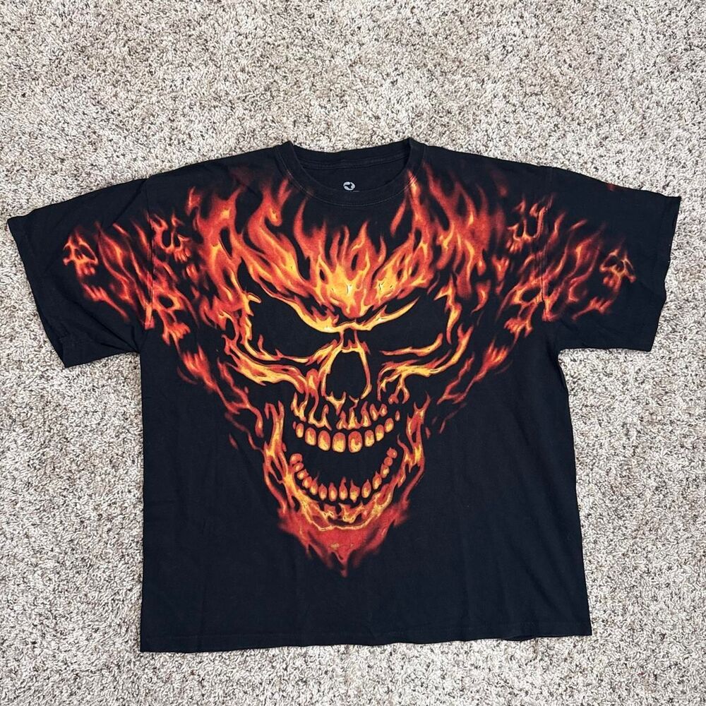 Liquid-blue Men's Black T-shirt